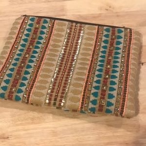 Lulus embroidered clutch